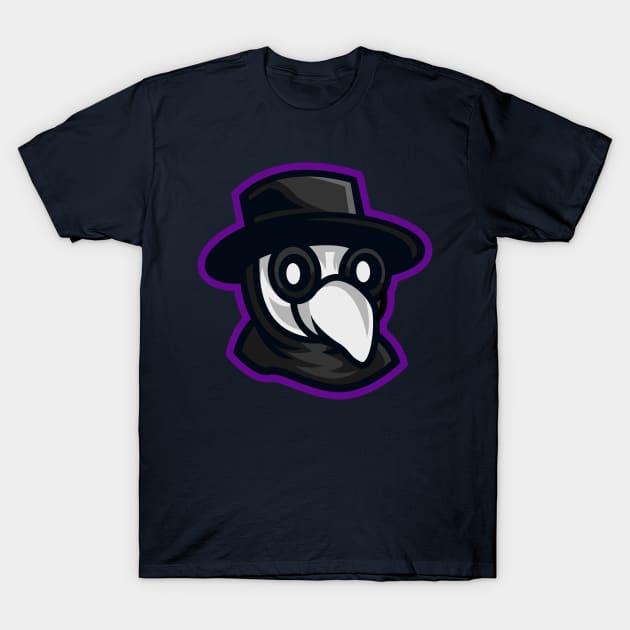 Cute Plague Doctor mascot logo T-Shirt by Irkhamsterstock